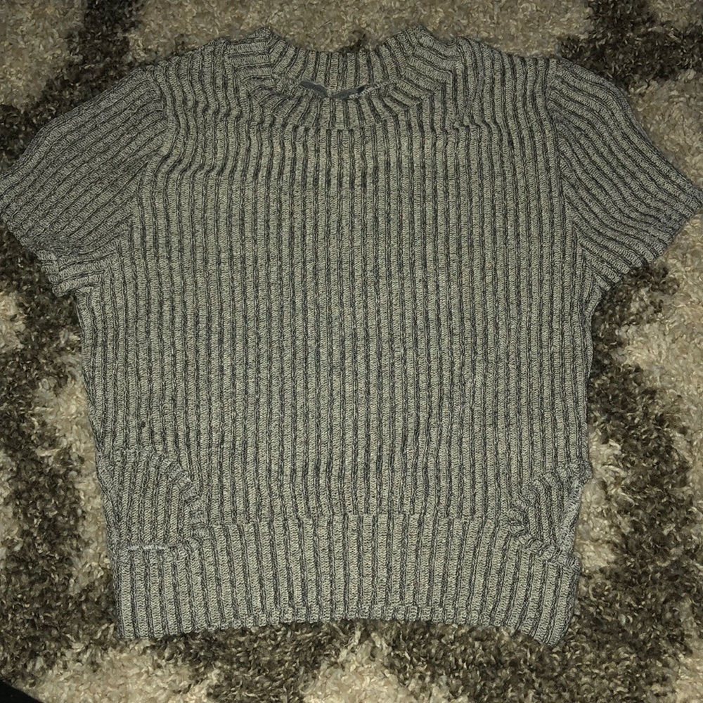 Charlotte Russe Gray crop top